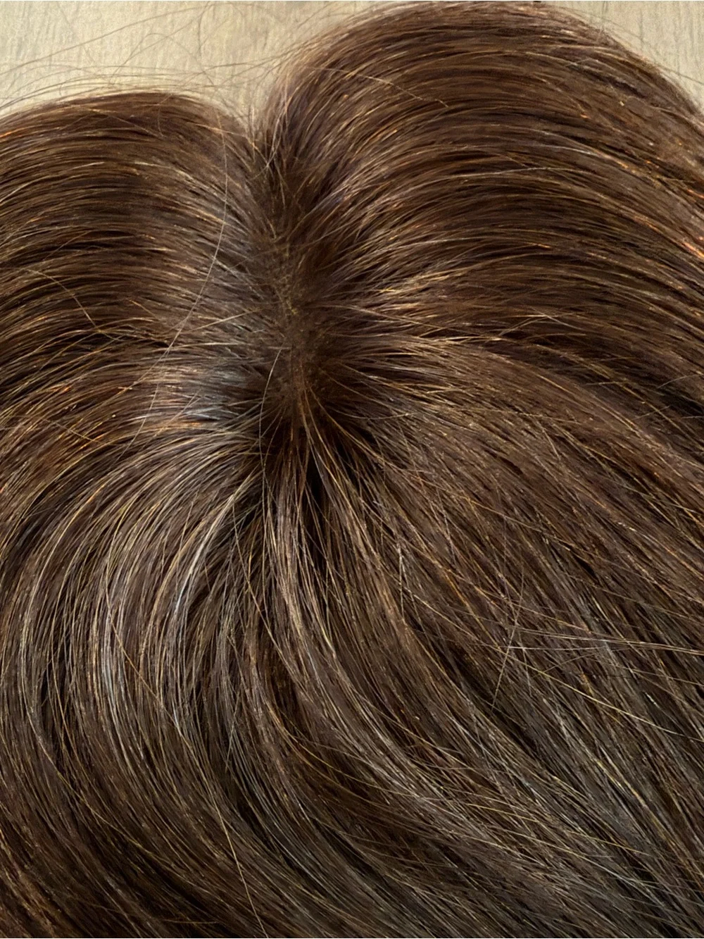 Dark Brown‎ Women’s Human Hair Topper Hairpiece with Bangs #098